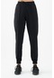 Maraton Sportswear Comfort Kadın Dönüşlü Paça Basic Siyah Eşofman Altı 22177-siyah