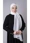 Krem Pratik Hazır Geçmeli Şal Şifon Kumaş Hijab Bone 3009 40