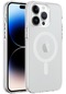 iPhone Uyumlu 14 Pro Kılıf Magsafe Destekli Buzlu Transparan C-pro Sert Arka Kapak - Renksiz
