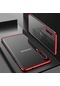 Kilifone - Samsung Uyumlu Galaxy A30s - Kılıf Dört Köşesi Renkli Arkası Şefaf Lazer Silikon Kapak - Kırmızı