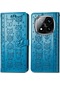 İçin Xiaomi Redmi Note 14 Pro 5g/ Poco X7 5g Kılıf Deri Cüzdan Çevirme Telefon Kapağı Sevimli Kedi Köpek Desen - Mavi Mavi