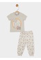Aslan Kral Lisanslı Erkek Bebek Pijama Takımı 20817 - Bej