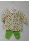 Aydodo Muslin Gömlekli Taytlı Kız Bebek Takım 1-12 Ay Yeşil
