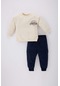 Defacto Erkek Bebek Baskılı Sweatshirt Eşofman Altı 2li Takım B8055a524sper42