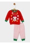 Mickey Mouse Lisanslı Erkek Bebek Sweatshirt ve Pantolon 2'li Takım 19977 - Kırmızı
