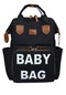 Stylo Monaco Baby Bag Anne Bebek Bakım Sırt Çantası-Beyaz Baskı