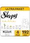 Sleepy Extra Günlük Aktivite Külot Bez 4 Numara Maxi Ultra Paket 192 Adet
