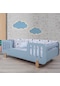 Beşik, Emilia Mdf Montessori Beşik + Yatak + Uyku Seti - Mavi