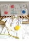 Minilkabebe Kapüşonlu Bebek Bornoz Sunger Lif Hediyeli Sarı