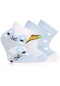 HelloBaby Tavşan Desenli 3'lü Soket Çorap Kız Bebek Mavi