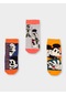 Mickey Mouse Lisanslı Erkek Çocuk 3 Çift Soket Çorap 20501 - Turuncu