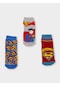 Superman Lisanslı Erkek Çocuk 3 Çift  Havlu Soket Çorap 20511 - Saks