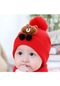 Bebek Örgü Şapka Kışlık Yün Şapka Kırmızı