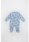 Erkek Bebek Yeni Doğan Desenli Uzun Kollu Tulumu-418