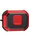 Ww iOS Uyumlu Pods Pro 2 Case Bluetooth Kulaklık Koruyucu Kasa Için Tpu Pc Kapağı Kilitli Carabiner - Kırmızı