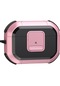 Ww iOS Uyumlu Pods Pro 2 Case Bluetooth Kulaklık Koruyucu Kasa Için Tpu Pc Kapağı Kilitli Carabiner - Pembe