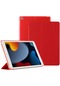Ww iPad Uyumlu Serisi İnce Ve Hafif Pu Tablet Koruyucu Kılıf - iPad Uyumlu 2020 10,2 İnç - Kırmızı