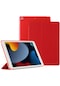 Ww iPad Uyumlu Serisi İnce Ve Hafif Pu Tablet Koruyucu Kılıf - iPad Uyumlu 2021 10,2 İnç - Kırmızı