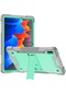 Ww Samsung Uyumlu Galaxy Tab S8 Için / Galaxy Tab S7 Silikon + Pc Darbeye Dayanıklı Koruyucu Kılıf Tutucu İle-gri Yeşil