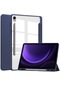 Ww Samsung Uyumlu S9 Fe Kalem Yuvalı Şeffaf Tablet Kılıfı - Koyu Mavi