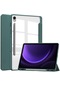 Ww Samsung Uyumlu S9 Fe Kalem Yuvalı Şeffaf Tablet Kılıfı - Yeşil