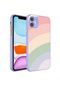 iPhone Uyumlu 11 Kılıf Kamera Korumalı Renkli Temperli  X-Cam Kap
