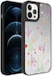iPhone Uyumlu 12 Pro Kılıf Aynalı Desenli Kamera Korumalı Parlak Lopard Mirror Kapak - Dallar
