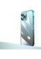 iPhone Uyumlu 13 Pro Max Kılıf Parlak Renk Geçişli Kamera Korumalı Lopard Senkron Kapak - Mavi - Siyah