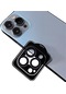 iPhone Uyumlu 14 Pro Uygulama Aparatlı Safir Lens Koruma Taşlı Parlak Renkli Kamera Koruyucu Cl-08 Cl-11 - Derin Mor