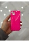 iPhone Uyumlu 15 Kamera Korumalı Simli Renkli Darbe Emici Şeker Pembe