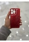 iPhone Uyumlu 15 Promax Kamera Korumalı Simli Renkli Darbe Emici Kırmızı