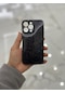 iPhone Uyumlu 15 Promax Kamera Korumalı Simli Renkli Darbe Emici Siyah