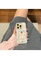 Ww iPhone Uyumlu 13/14/15xilie Sevimli Tavşan Görünmez Braket Cep Telefonu Kılıfı - iPhone Uyumlu  15 Pro - Beyaz Kapalı
