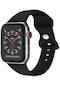 Wozlo iOS Uyumlu Watch 1, 2, 3, 4, 5, 6, 7, 8, Se Silikon Kordon Kayış - S-m Beden 38/40/41mm - Siyah