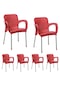 Hesaplimagazam 6 Adet Metal Ayaklı Plastik Sandalye