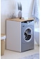 Çamaşır-Kurutma Makinesi Alt Banyo Dolabı Kapaksız Beyaz-Çam