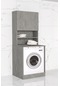 Defne 70 Cm Çamaşır Makinesi Dolabı - Retro Gümüş