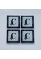 Decorita Cam Bardak Altlığı C Harfli Tasarım 4'lü Takım 10 x 10 CM