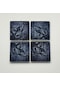 Decorita Cam Bardak Altlığı Doğal Taş Desen 4'lü Takım 10 x 10 CM