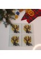 Decorita Cam Bardak Altlığı Mutlu Yıllar Geyik 4'lü Takım 10 x 10 CM