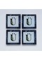 Decorita Cam Bardak Altlığı Ü Harfli Tasarım 4'lü Takım 10 x 10 CM
