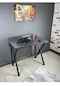 Hayal Antrasit Gri Çalışma Masası Bilgisayar Ofis Masası Metal Siyah Ayaklı 90 Cm