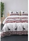 Merinos Comforter Çift Kişilik Yorgan Seti - Kırmızı
