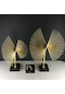 Gold 2'li P Ofis Metal Aksesuar Biblo Ev Salon Dekorasyon Obje