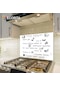 Decorita Beyaz Mutfak Kuralları | Cam Ocak Arkası | 49,5cm x 76cm