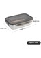 Harborstore Paslanmaz Çelik Mühürlü Kutu Gıda Buzdolabı Sebzelik Kutusu - Gümüş - 700 ML