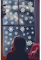 Msdesign Tüm Yüzeylere Uygun Yeni Yıl Kış Temalı Kar Taneleri Sticker Seti