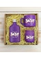 Bk Gift Kişiye Özel İsimli Dtf Anne Temalı Mor Kahve Fincanı & Kolonya & Mum Hediye Seti-4, Anneye Hediye, Anneler Günü Hediyesi Kobitmeyencom30972 Bk