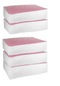 Vedsey 5'li 50x70x25 Set Pembe Çizgili Baza Altı Organizer Hurç