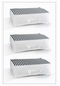 Vedsey Orta Boy Lacivert Çizgili Hurç & Baza Altı -dolap İçi -sandık İçi Düzenleyici 3lü Set 53x44x20cm